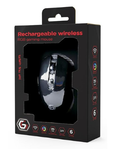 MOUSE USB OPTICAL WRL GAMING/FIREBOLT MUSGW-6BL-02 GEMBIRD