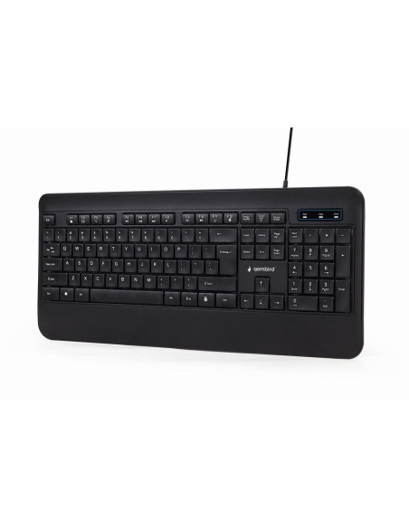KEYBOARD MULTIMEDIA USB ENG/BLACK KB-UML-03 GEMBIRD