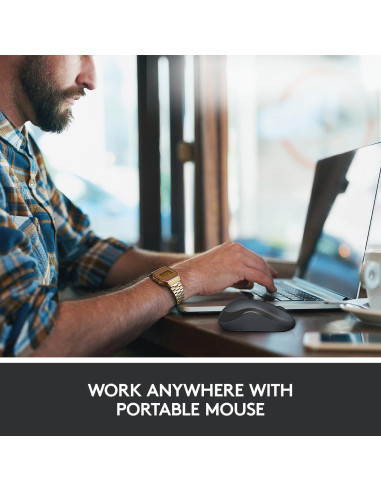 MOUSE USB OPTICAL WRL M220/SILENT B/G 910-004878 LOGITECH