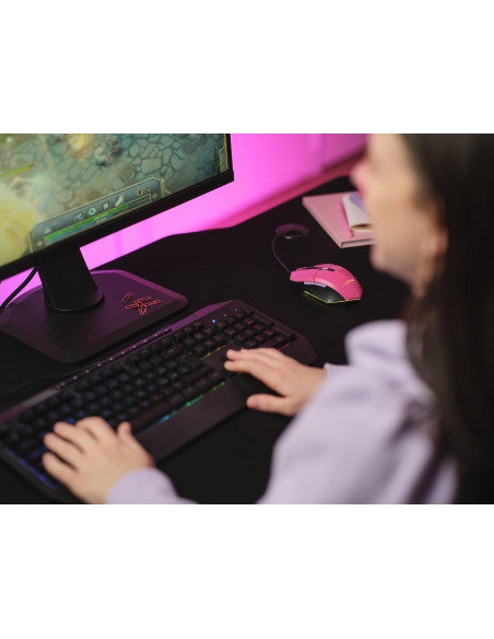 MOUSE USB OPTICAL GAMING PINK/GXT109P FELOX 25068 TRUST