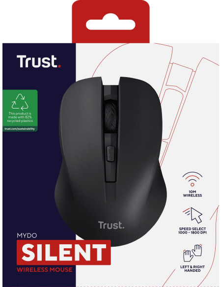 MOUSE USB OPTICAL WRL BLACK/MYDO 25084 TRUST