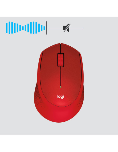 MOUSE USB OPTICAL WRL M330/SILENT RED 910-004911 LOGITECH