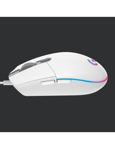 MOUSE USB OPTICAL G203/WHITE 910-005797 LOGITECH