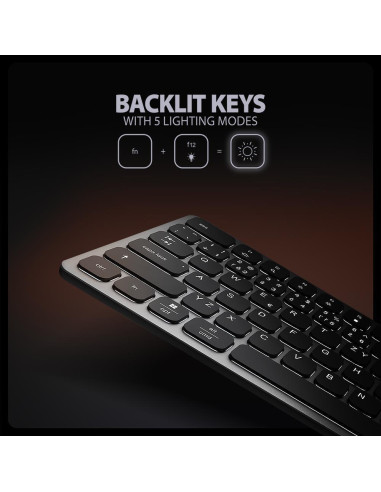 KEYBOARD + I/O HUB 9IN1/0.6M HMC-KB-US AXAGON