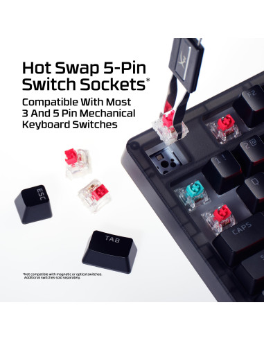 KEYBOARD ORIGINS 2 1800 RGB/BLACK B4QS4AA ABA HYPERX