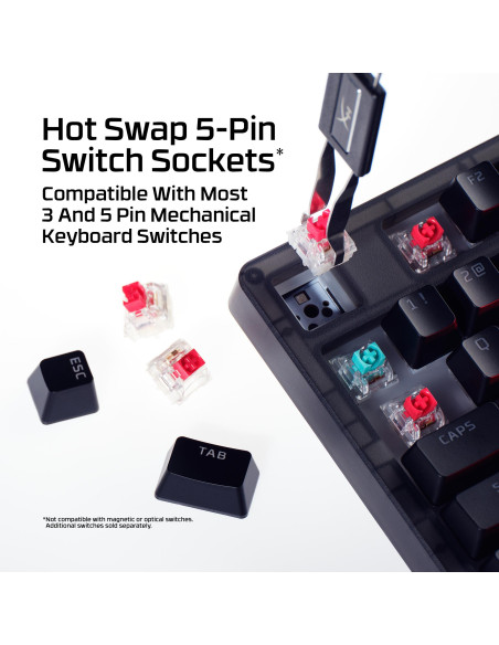 KEYBOARD ORIGINS 2 1800 RGB/BLACK B4QS4AA ABA HYPERX