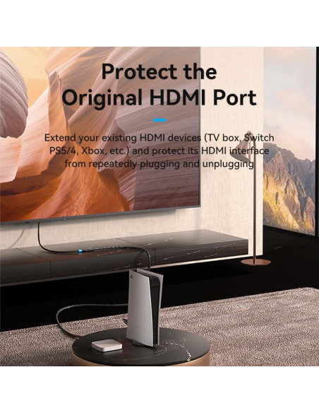 CABLE HDMI MALE/FEMALE 4K/1M BLACK AHCBF VENTION