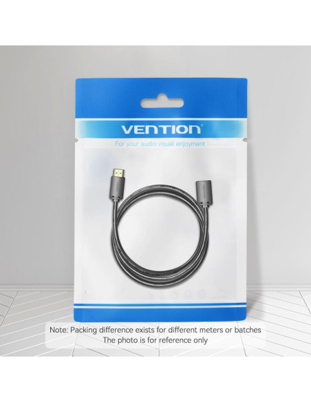 CABLE HDMI MALE/FEMALE 4K/1M BLACK AHCBF VENTION