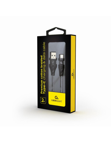 CABLE USB-C TO USB2 2M BLK/WHT/CC-USB2B-AMCM-2M-BW GEMBIRD