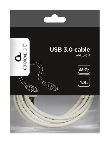 CABLE USB-C TO USB3 1.8M WHITE/CCP-USB3-AMCM-6-W GEMBIRD