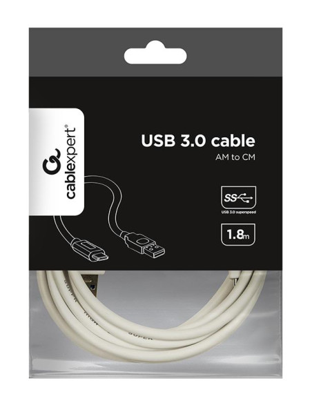 CABLE USB-C TO USB3 1.8M WHITE/CCP-USB3-AMCM-6-W GEMBIRD