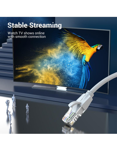 PATCH CABLE CAT.6 UTP/5M GRAY IBEHJ VENTION