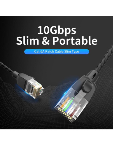 PATCH CABLE CAT.6A UTP/5M BLACK IBIBJ VENTION