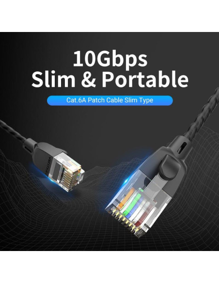 PATCH CABLE CAT.6A UTP/5M BLACK IBIBJ VENTION