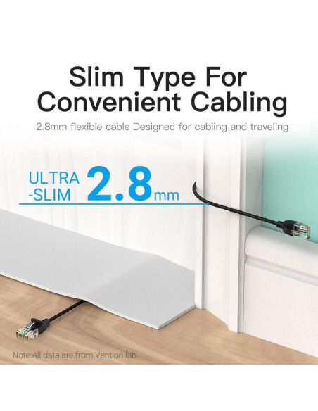 PATCH CABLE CAT.6A UTP/5M BLACK IBIBJ VENTION