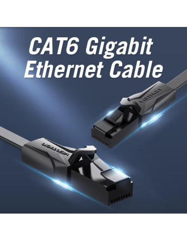 PATCH CABLE CAT.6 UTP/5M BLACK IBABJ VENTION
