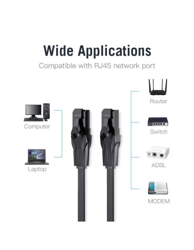 PATCH CABLE CAT.6 UTP/5M BLACK IBABJ VENTION