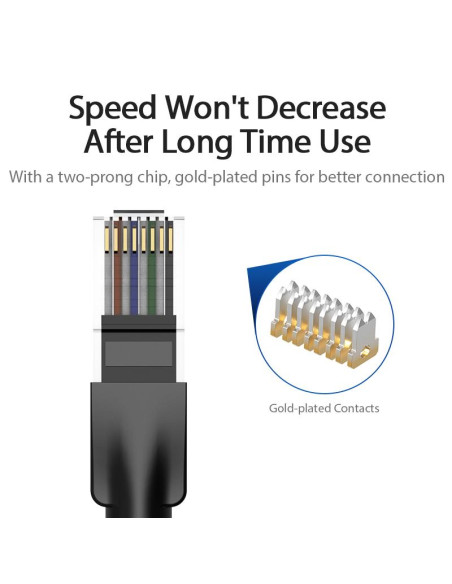 PATCH CABLE CAT.6 UTP/8M BLACK IBEBK VENTION
