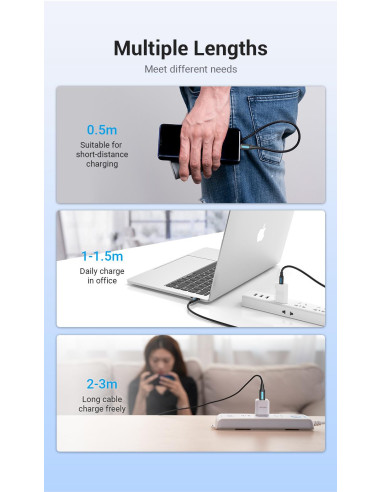 CABLE USB-C TO USB-C/1M BLACK COSBF VENTION