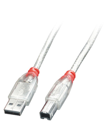 CABLE USB2 A-B 2M/TRANSPARENT 41753 LINDY