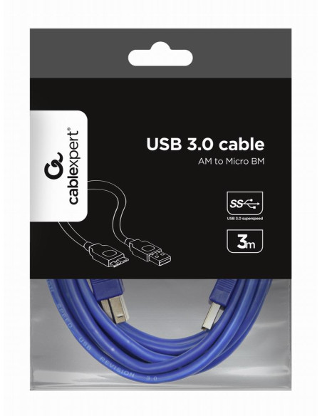 CABLE USB3 AM-MICRO BM 3M/CCP-MUSB3-AMBM-10 GEMBIRD