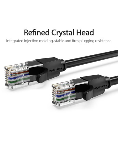 PATCH CABLE CAT.6 UTP/10M BLACK IBEBL VENTION