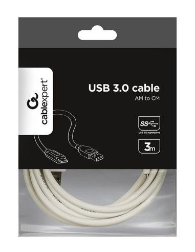 CABLE USB-C TO USB3 3M WHITE/CCP-USB3-AMCM-W-10 GEMBIRD
