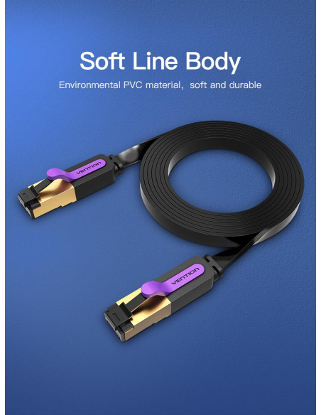 PATCH CABLE CAT.7/3M BLACK ICABI VENTION