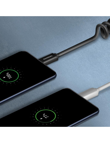 CABLE USB-C TO USB2.0 0.6M/TWISTER BLK BUCM-AM10TB AXAGON