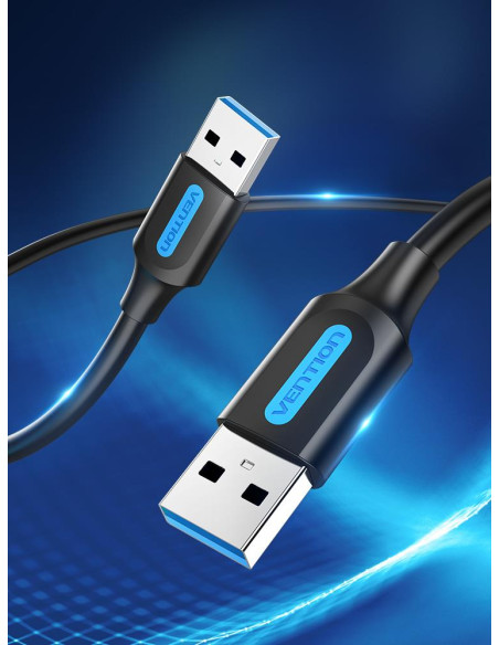 CABLE USB3.0 MALE TO MALE/3M BLACK CONBI VENTION