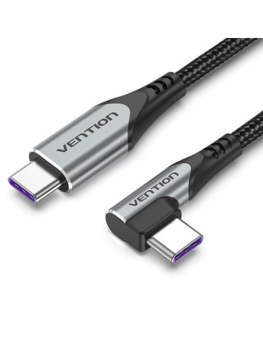 CABLE USB-C TO USB-C R.ANGLE/1M GRAY TAKHF VENTION