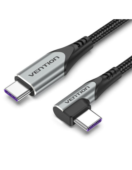 CABLE USB-C TO USB-C R.ANGLE/1M GRAY TAKHF VENTION