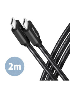 CABLE USB-C TO USB-C 2M 60W/BLACK BUCM3-CM20AB AXAGON