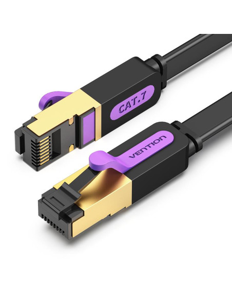 PATCH CABLE CAT.7 FLAT/10M BLACK ICABL VENTION
