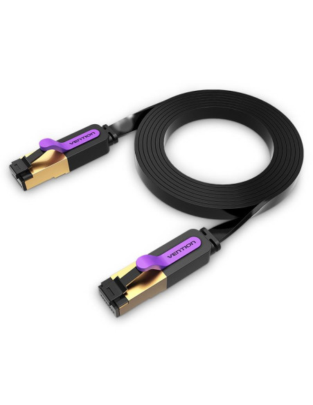 PATCH CABLE CAT.7 FLAT/10M BLACK ICABL VENTION