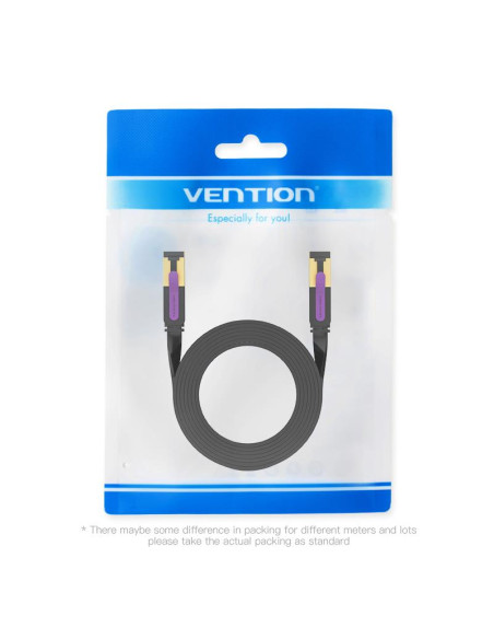 PATCH CABLE CAT.7 FLAT/10M BLACK ICABL VENTION