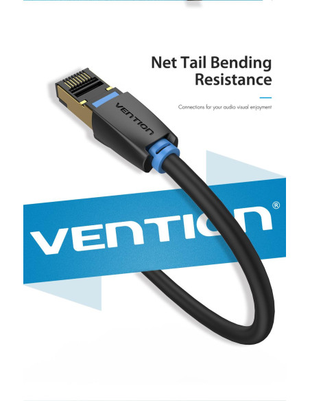 PATCH CABLE CAT.8 SFTP/10M BLACK IKABL VENTION