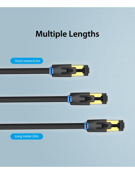 PATCH CABLE CAT.8 SFTP/10M BLACK IKABL VENTION