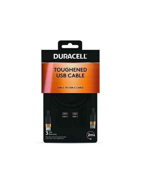CABLE USB-C TO USB-C 2M/DRU5020A DURACELL