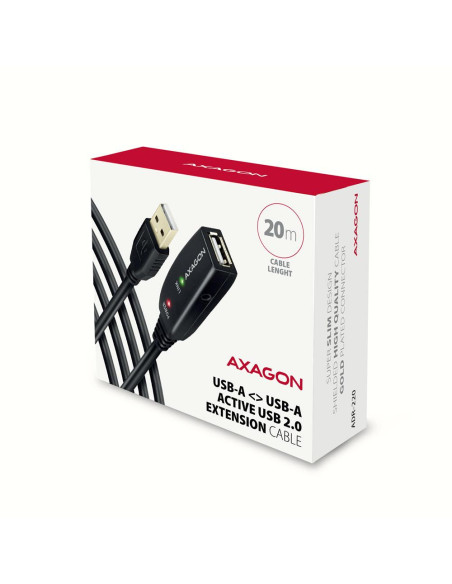 CABLE USB2.0 A-M/A-F ACTIVE/20M ADR-220 AXAGON