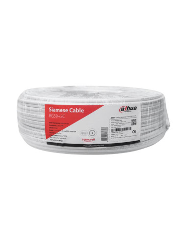 CABLE RG59 COAX+PWR 100M WHITE/PFM941I-RG59N/21-100-W DAHUA