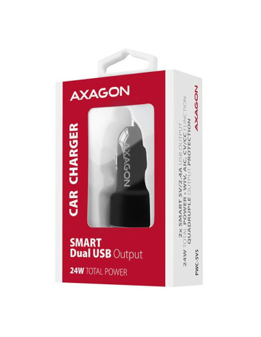MOBILE CHARGER CAR USB 2PORT/24W PWC-5V5 AXAGON