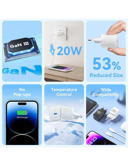 MOBILE CHARGER WALL USB-C/20W TZ-FEPW0-EU-02 VENTION