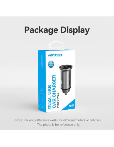 MOBILE CHARGER CAR 30W USB/2P GRAY FFFH0 VENTION