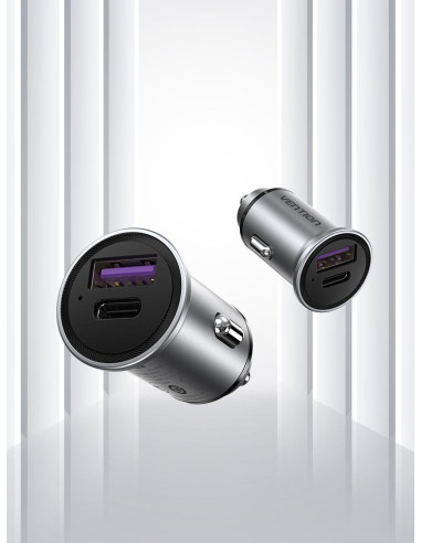 MOBILE CHARGER CAR 30W USB/2P GRAY FFFH0 VENTION