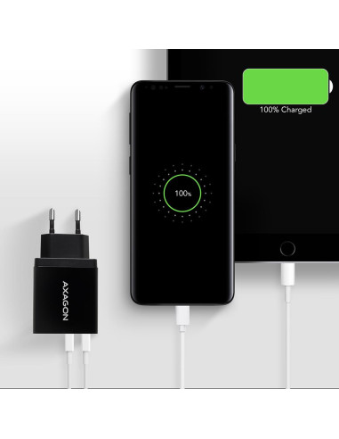 MOBILE CHARGER WALL USB 24W/2PORT ACU-QS24 AXAGON
