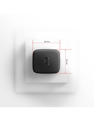 MOBILE CHARGER WALL USB-C 30W/1PORT BLACK ACU-PD30 AXAGON