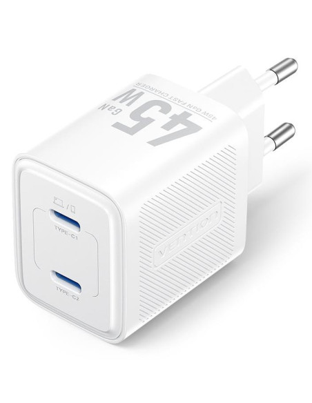 MOBILE CHARGER WALL 45W USB-C/2P WHITE FEFW0-EU VENTION