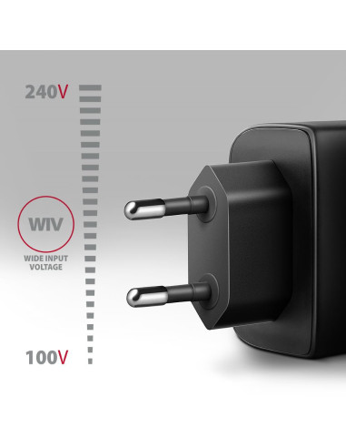 MOBILE CHARGER WALL USB 45W/GAN 2PORT ACU-PQ45 AXAGON