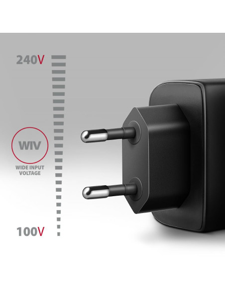 MOBILE CHARGER WALL USB 45W/GAN 2PORT ACU-PQ45 AXAGON